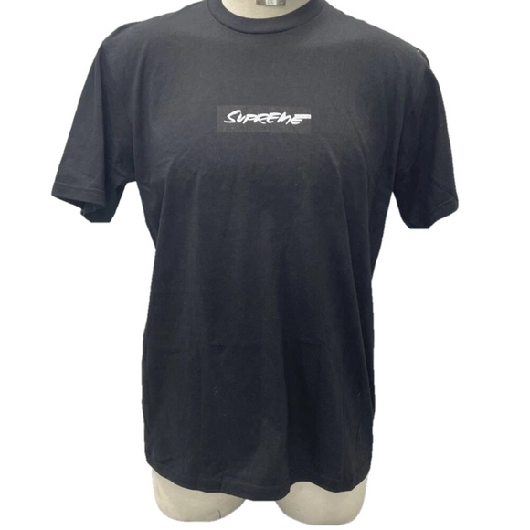 NEW SUPREME Men's Tee Futura Box Logo T-Shirt Size L Black